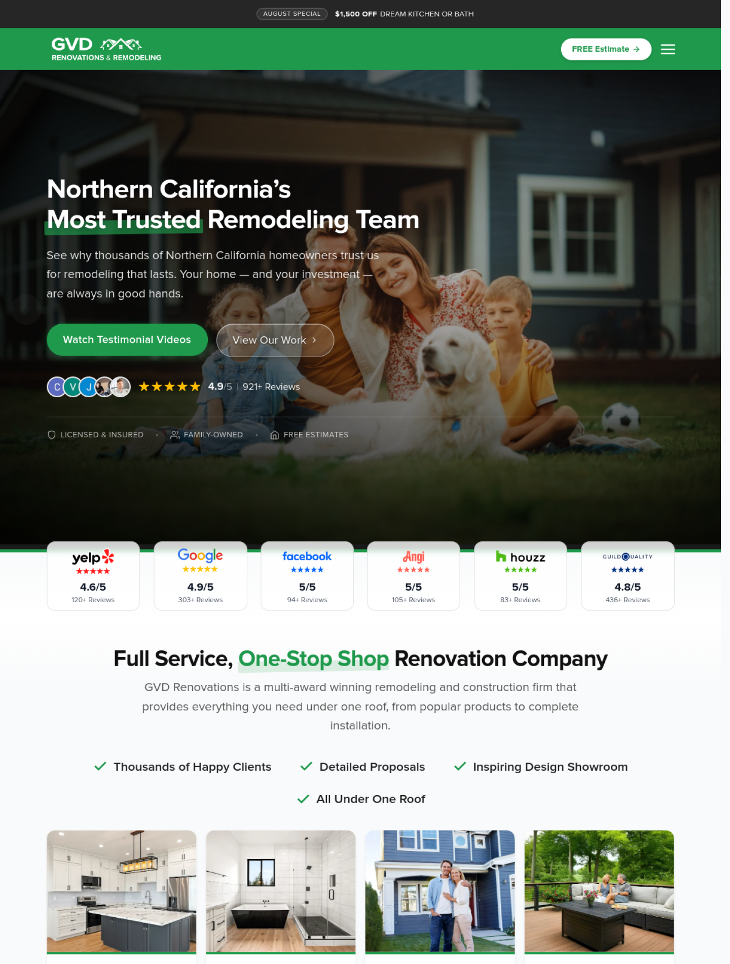 GVD Renovations website by WebPerfex