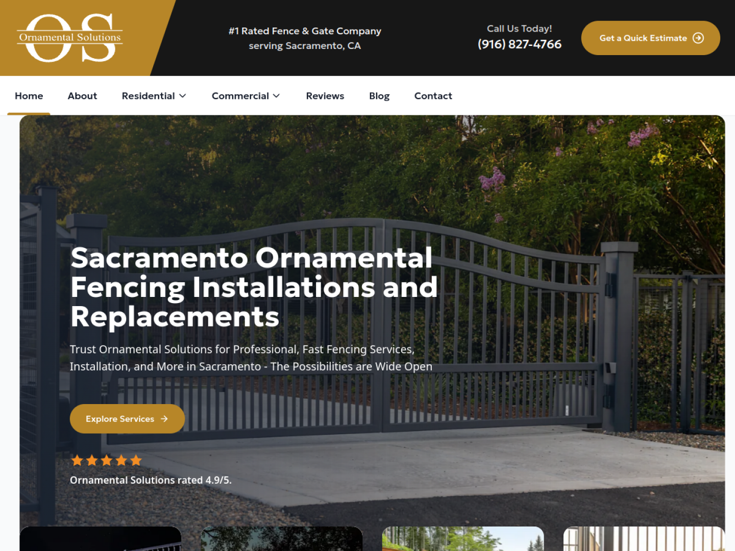 Ornamental Solutions website by WebPerfex